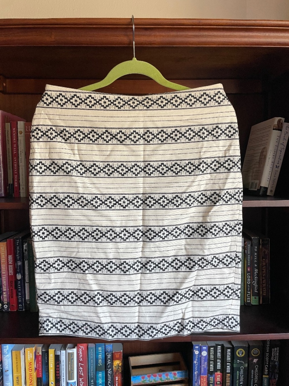 Ann Taylor Geometric Jacquard Pencil Skirt